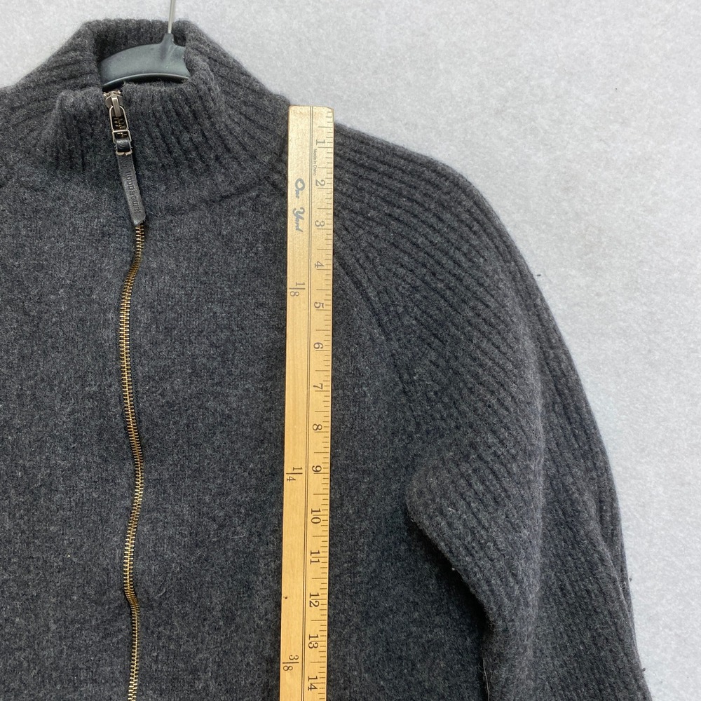 Rodd & Gunn Sweater Mens L Gray Australian Lambswool Merino Ribbed Knit Full Zip - Picture 2 of 9